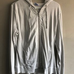 Athletic white zipup